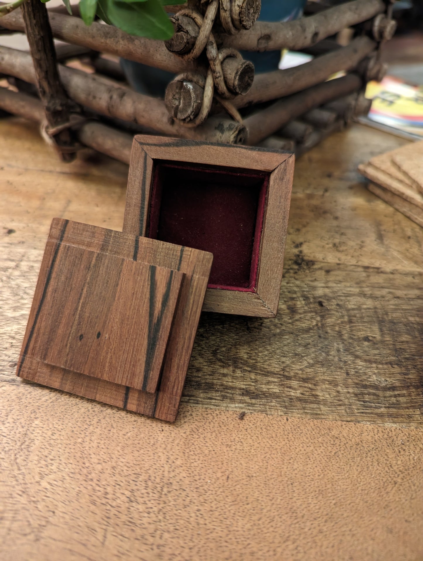 Mystery Wood Ring Box  (SOLD)